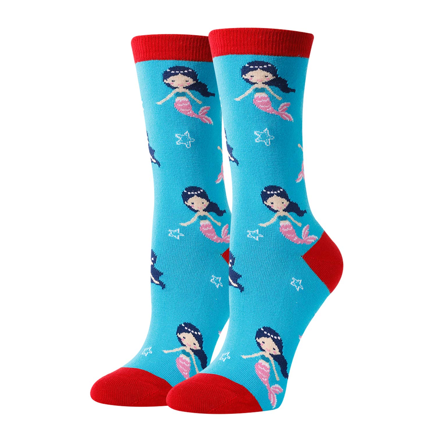 HAPPYPOP Women Girls' Sea Animal Socks Gift for Shark Whale Otter Cat Unicorn Lovers