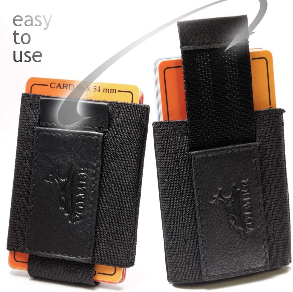 Fa.Volmer ® Vista Men's Card Wallet in Genuine Leather, Black, Vista 1 - Image 5