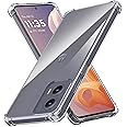 USTIYA Case for Motorola Moto G85 5G Clear TPU Four Corners Military-Grade Protection Cover Transparent Soft funda