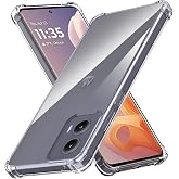 USTIYA Case for Motorola Moto G85 5G Clear TPU Four Corners Military-Grade Protection Cover Transparent Soft funda