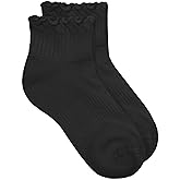 Jefferies Socks girls Seamless Ruffle Sport Quarter Socks 1 Pack