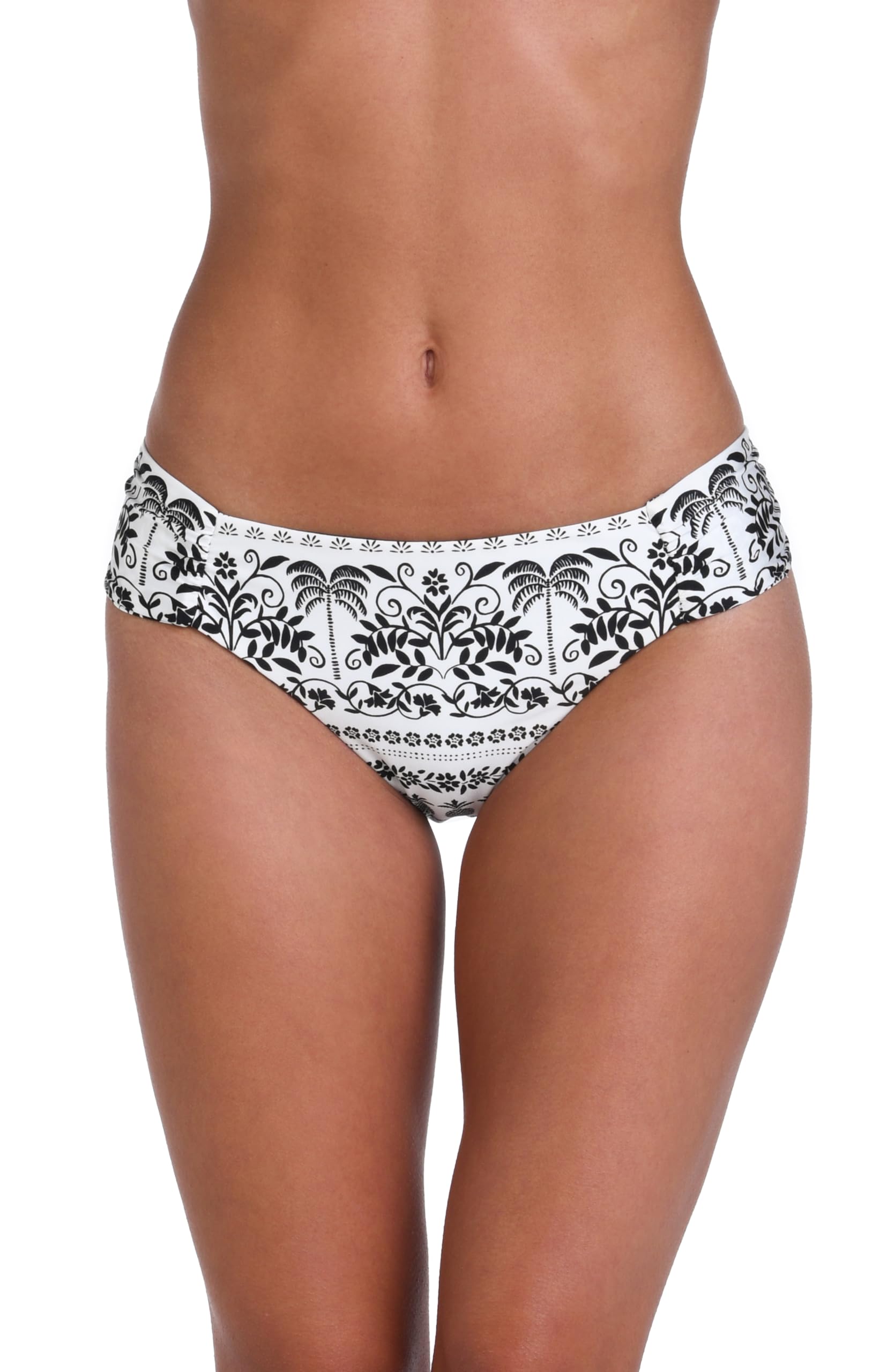 Sunshine 79 Women’s Standard Side Shirred Hipster Bikini Swimsuit Bottom, Ivory//Ivory Coast