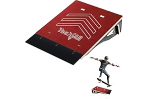Yes4All Single-Piece Skateboard Ramp, Bike Ramp, Skate Ramp - Design for Beginners, More Durable, Safe, Capacity 220Lbs