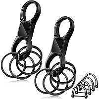 Heavy Duty Keychain With Quick-Release Spring Clips - Zinc Alloy, 2.8 Inch, Organizes Home & Car Keys - View #8