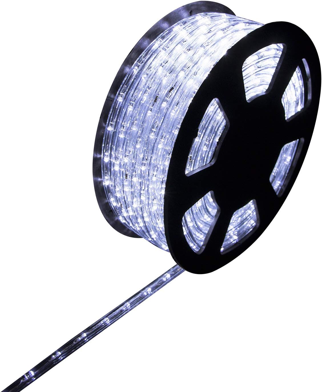 exterior led rope lighting on Ainfox Led Rope Light 100ft 1080 Leds Indoor Outdoor Waterproof Led Strip Lights Decorative Lighting Cool White Home Improvement Amazon Com