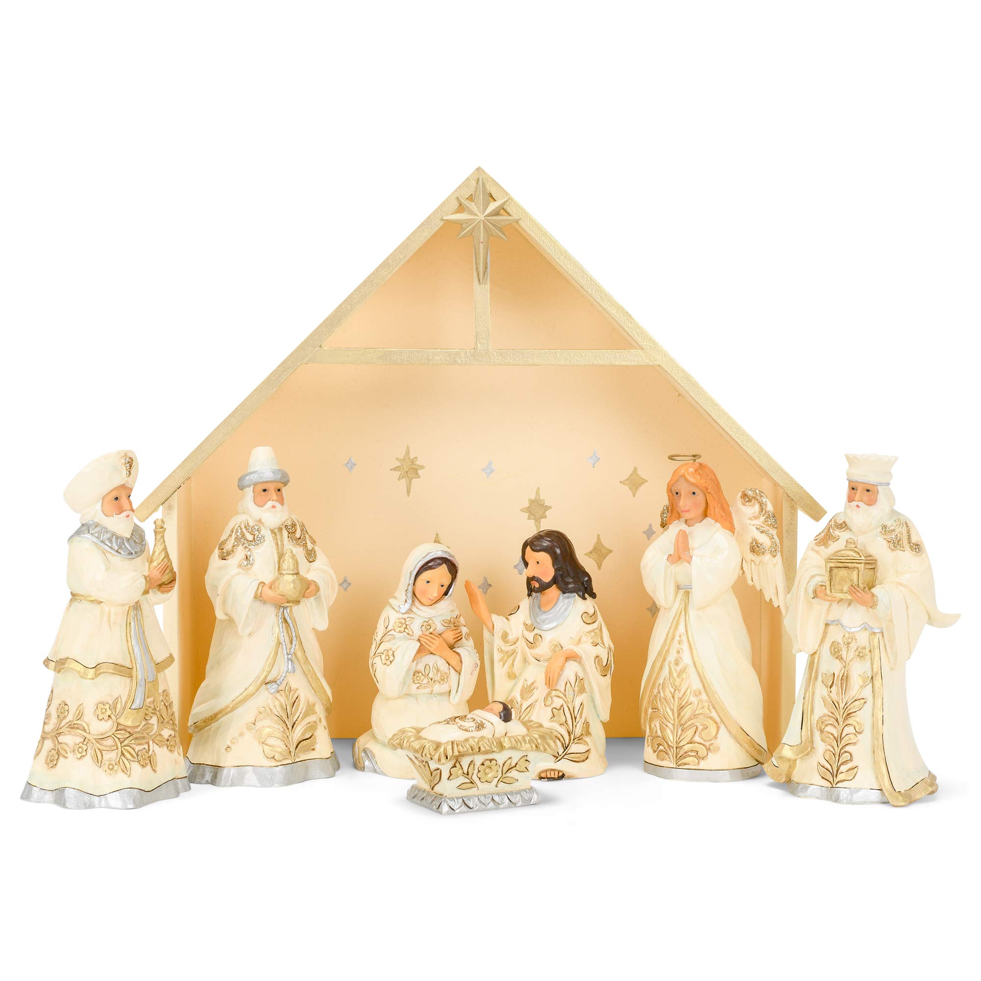 Heartwood Creek By Jim Shore Blessed Birth In Bethlehem (9 Piece Mini Nativity Set)