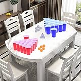 Faburo 60Pack Red Blue 16 oz Plastic Cups + 10 Ping Pong Balls 10 Dice view 8