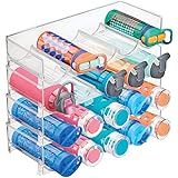 MDesign Weinständer Für 8 Flaschen - Stapelbarer Flaschenhalter Transparent