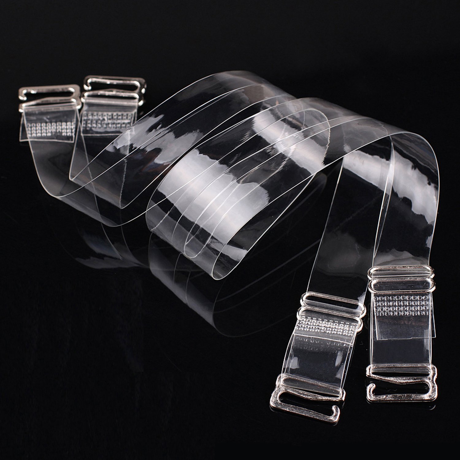 QAN Womens Invisible Clear Bra Strap NonSlip Adjustable Bra Strap Soft