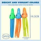 COSORO 3Pcs Diving Squid Toys Swimming Pool Sinking Fun Dive Bath Toy view 2