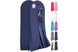 YOUR BAGS GARMENTUM 72" Tapered Long Dress Bags for Gowns - Wedding Dress Garment Bag for Dresses - Long Garment Bags for Hanging Clothes & Closet Storage, Dress Bag for Airplane