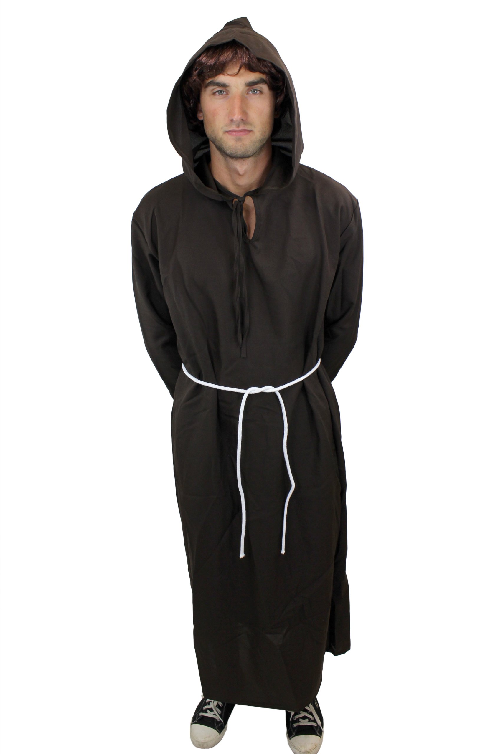 DRESS ME UP - L022 Men Fancy Dress Halloween Costume Monk habit cowl with hood size 52 (DE) 42 (UK) L