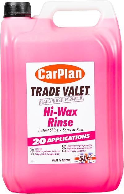 CarPlan Hi-Wax Rinse Instant Shine 5 L 20 Applications Trade Valet