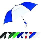 STROMBERGBRAND UMBRELLAS The Vented Windproof 42" Small Compact Windproof Automatic Open Folding Umbrella for Rain, Wind & Sun, Strong Durable Fiberglass Stick Umbrella for Men and Women