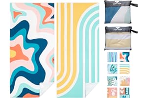 PY SUPER MODE 2 Pack Beach Towel - 75 x 35 inches Quick Dry Microfiber Beach Towels Oversized, Lightweight Soft and Absorbent Bath Towel Suitable for Swimming Pool Camping for Adults