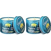 Cliganic Natural Mosquito Repellent Candle (Pack of 2) | Citronella, DEET Free, Essential Oil Infused for Outdoor, Camping | Burns 18 Hours
