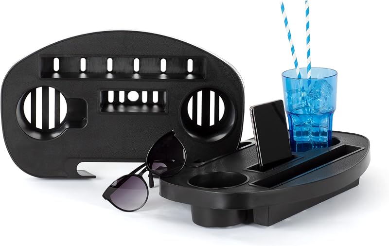 LIVIVO Set of 2 Clip On Cup Holders for Sun Lounger & Camping Chair