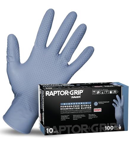 SAS Safety 66574 Astro-Grip Powder‐Free 7 Mil Nitrile Gloves, X