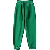 AngelBabies Boys Girls Pants Joggers Cotton Drawstring Kids Plain Sweatpants with Pockets 5Y-14Y