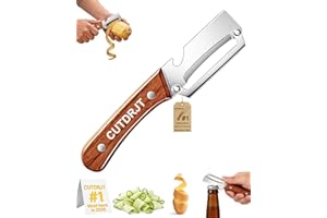 2026 New Zero Snag Wooden Kitchen Tool with Bottle Opener 2-in-1 Multifunctional Fruit Vegetable Peeler Hand Stainless Steel 