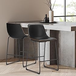JHK 26 Inch Counter Height Bar Stools Set of