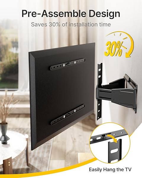 MONTEK 0.77″ ULTRA SLIM TV WALL MOUNT FOR 43-90 INCH TVS, SWIVEL & TILT & LEVELING & EXTENSION WALL MOUNT TV BRACKET WITH ARTICULATING DUAL ARMS, LOW PROFILE FULL MOTION TV MOUNT, 4X WEIGHT TESTED