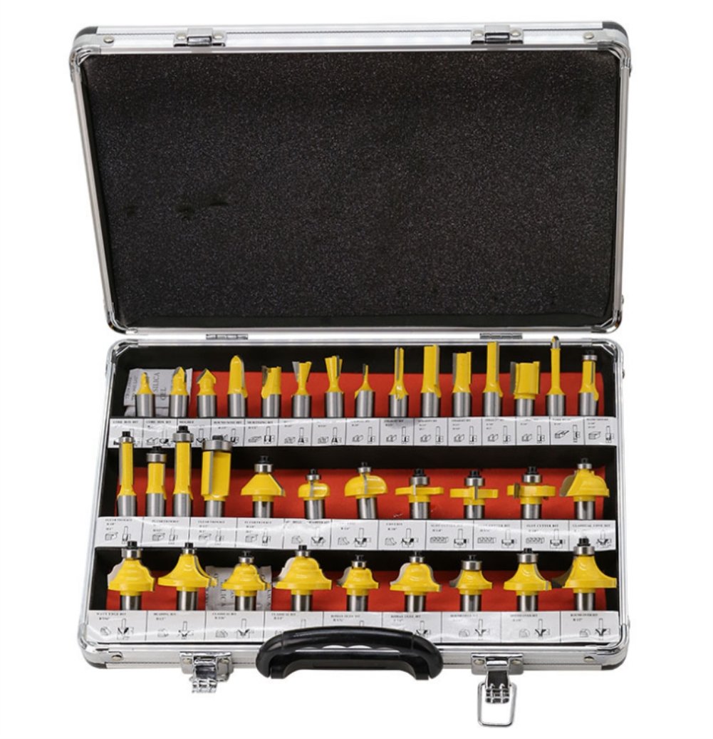 DBoyun 35Pcs 1/2" Shank 12.7mm Router Bit Set Carbide Professional Woodworking Cutting Tools Engraving Milling: Industrial & Scientific
