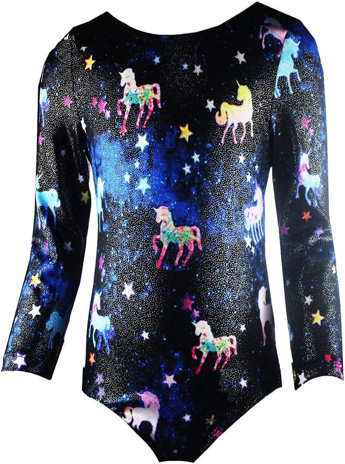 Midout Tollder Girls Fancy Cute Gymnastics Leotards One-Piece Sparkly Biketard for Kids 2-9T