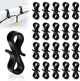 Dalugo 120 Pcs Gutter Hooks for Outdoor Lights Black Plastic Clips view 1