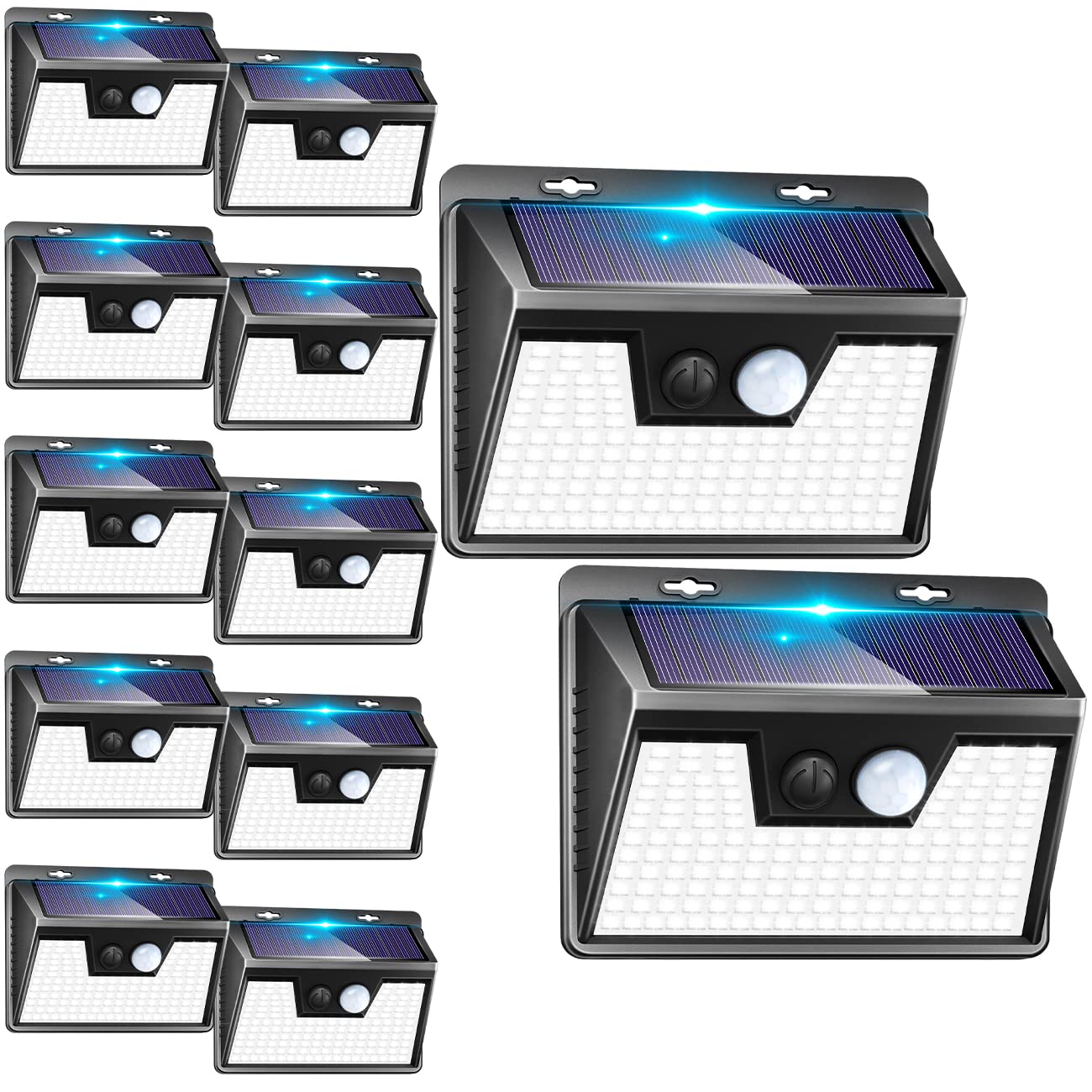Photo 1 of nipify Solar Outdoor Lights Motion Sensor [140 LED/12 Packs] Security Motion Light Outdoor with 3 Lighting Modes Solar Powered Lights Waterproof for Outside Wall Garden Fence Backyard Deck