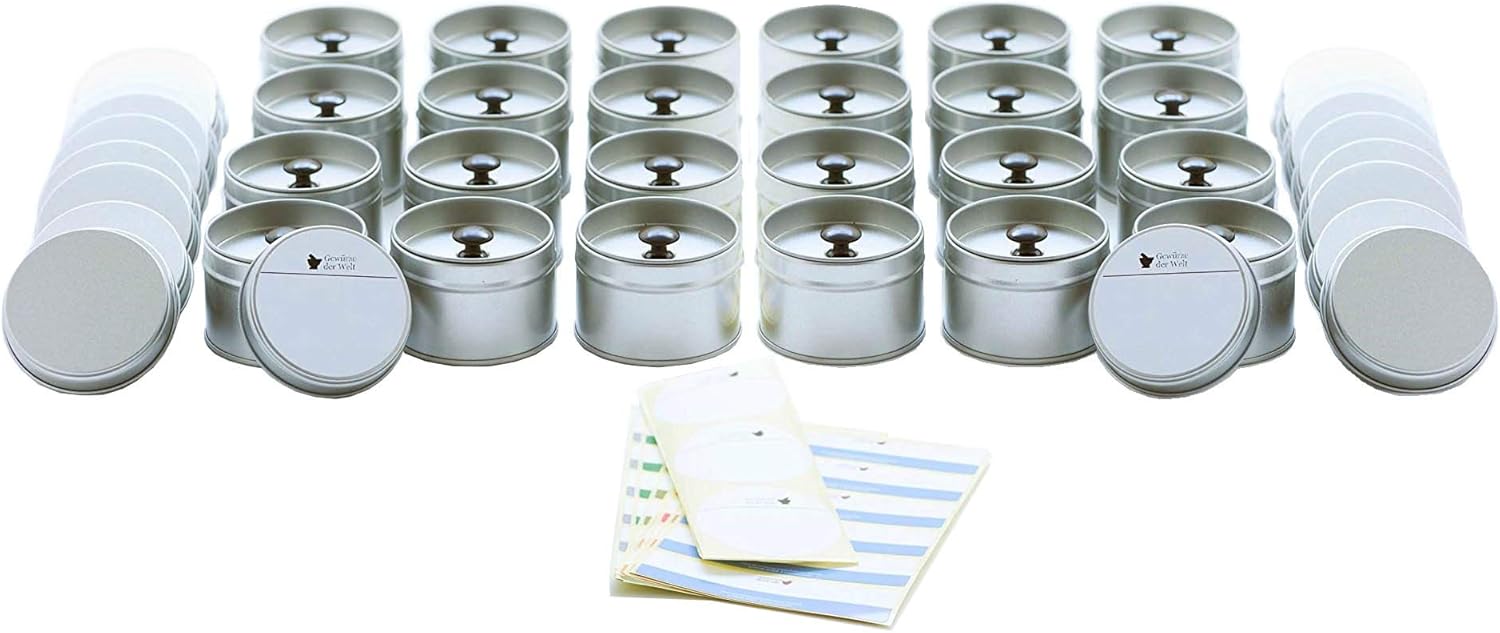 Small Spice Jars with Lids Set of 24 Amazon.co.uk Kitchen & Home