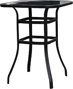 Amazon Com Lokatse Home Outdoor Bistro Bar Height Table Metal