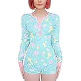 Littleforbig Silky Long Sleeves Shorts Romper Onesie Pajamas Bodysuit - Baby Parade Thumb Sucker Romper Onesie