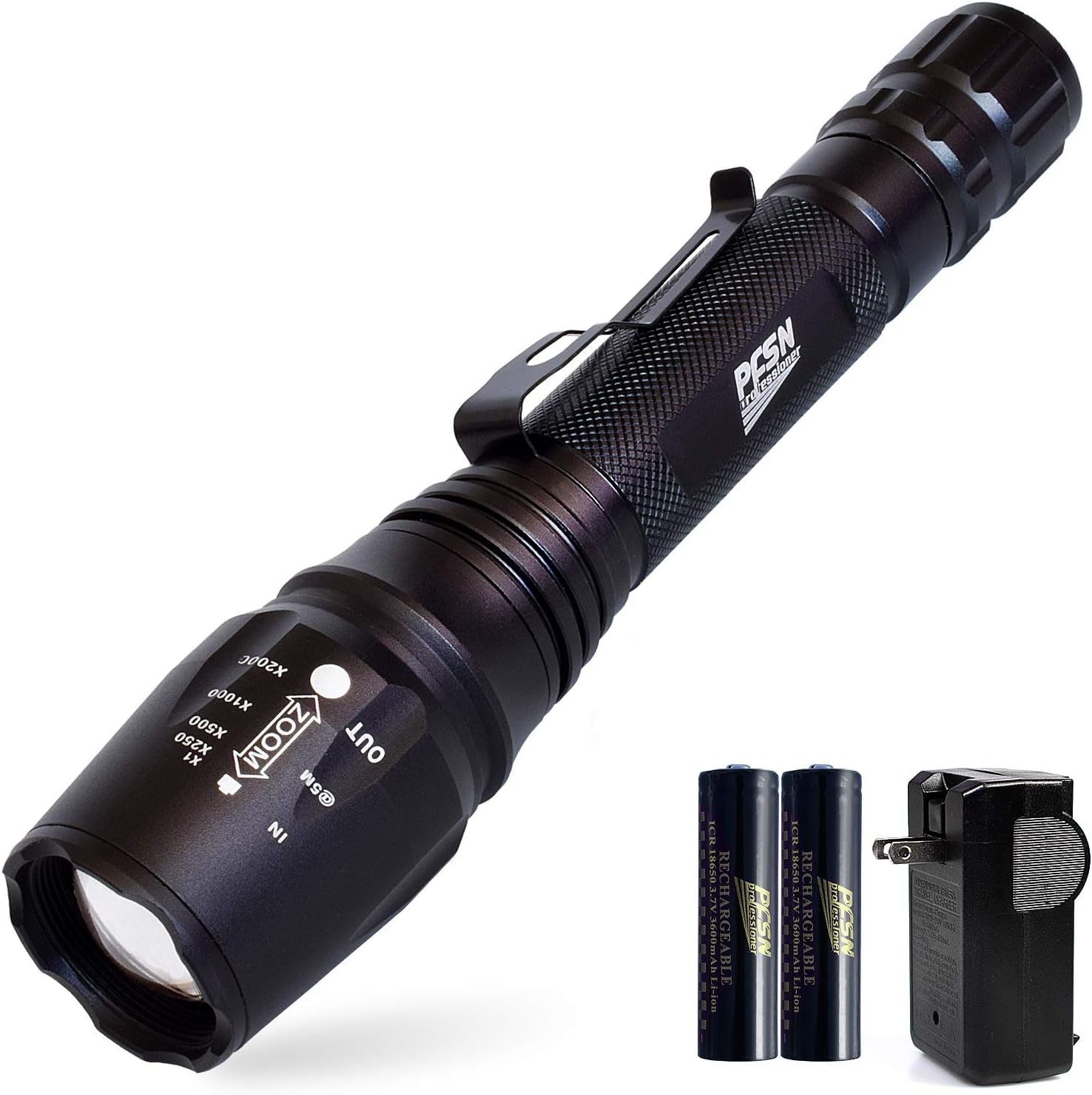 Camping & Hiking Flashlights Zoomable 6000 Lumen 5 Modes Tactical