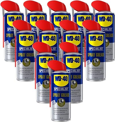 WD-40 Specialist Spray Grease 400ml Ultimate Metal Lubricating Grease Spray
