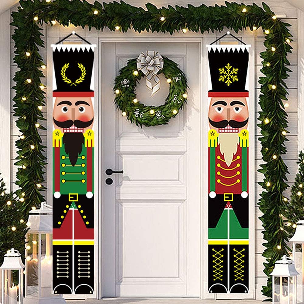Amazon.com: Yommida Nutcracker Banner for Christmas - Porch Sign