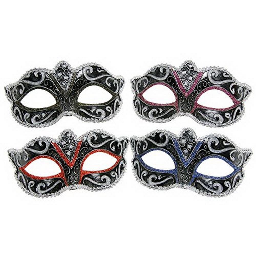 SHATCHI Venetian Masquerade Lace Mask Carnival Eye Masks Halloween Ball Party Prom Carnival For Man Ladies Fancy Dress, One Size