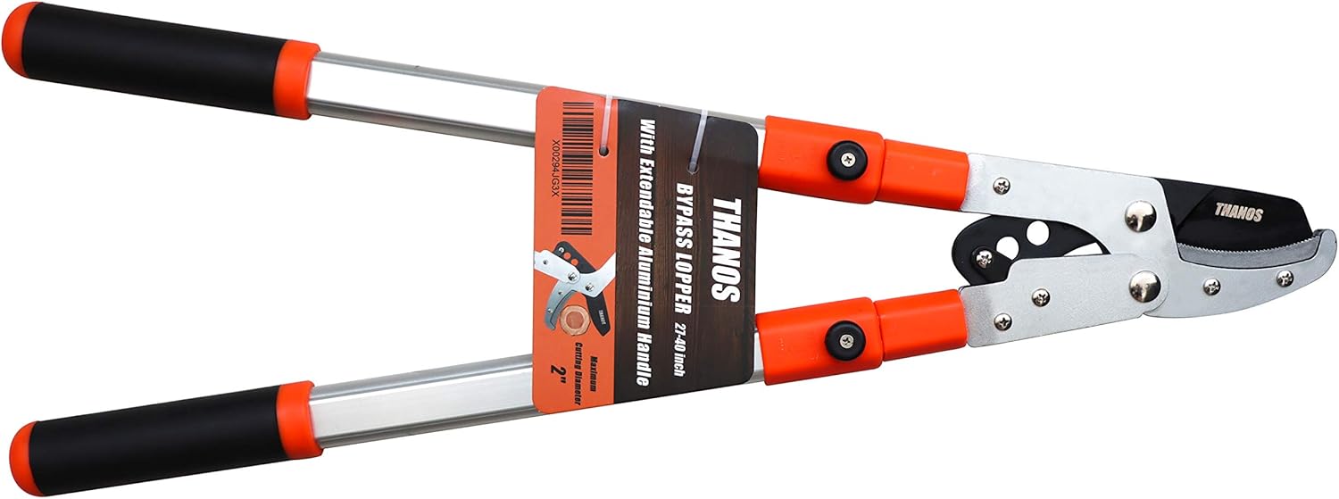 THANOS Pruning Loppers, Tree Pruner, with SK-5 High Carbon Steel Blades, Telescoping Aluminium Lightweight Handle, Branch Cutter, Tree Trimmer, Hand loppers : Garden & Outdoor