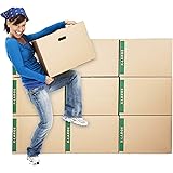 Amazon Com Large Moving Boxes Pack Of 6 With Handles 20 X20 X15 Office Products