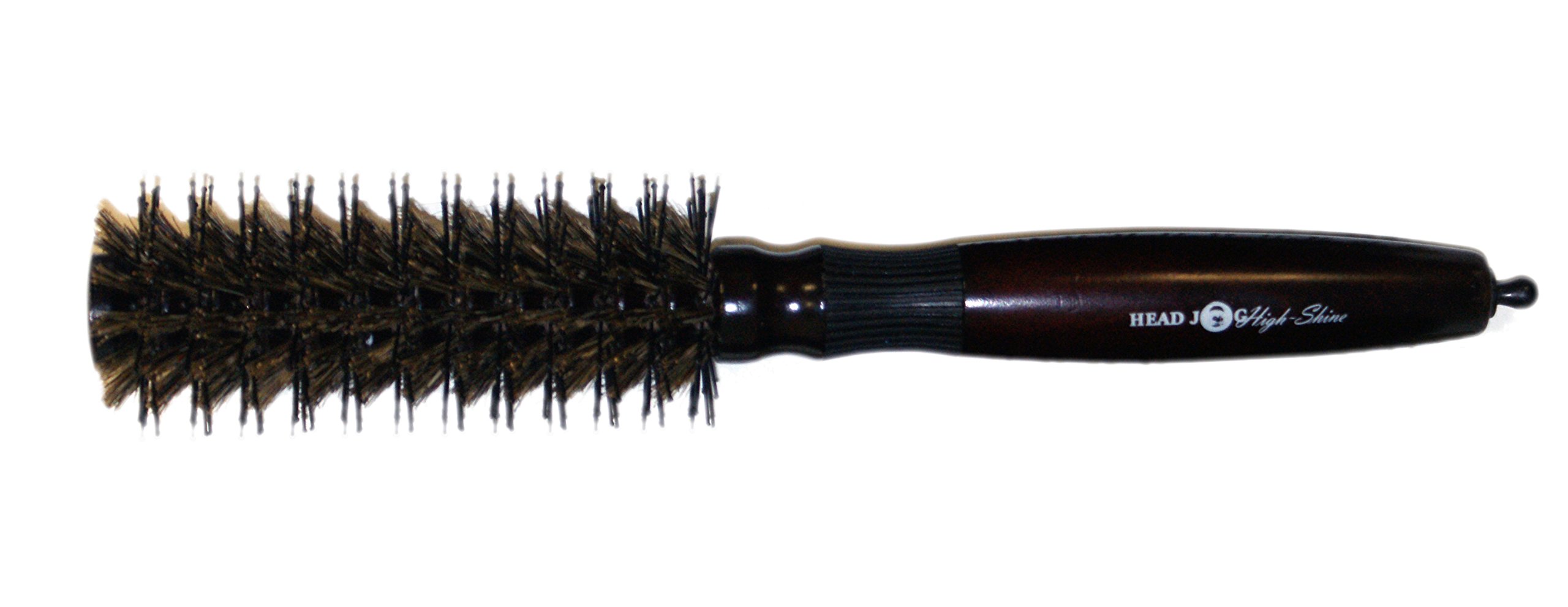 Head Jog 114 High Shine Radial Brush. Boar & Tourmaline-Infused Nylon Bristle Round Hairbrush For Quick Blow Dry, Curling, Straightening& Styling. Barrel Brush For Smooth, Shiny, Frizz Free Hair. 21mm
