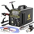 H HZXVOGEN Plasma Cutter Welder Combo, 200A 220V Gas, Gasless, HF TIG, MMA, Spot, Cut, SYN, MAN 8 in 1 Aluminum Welder 40Amp Plasma Welder Max Cut 15mm