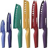 Astercook Knife Set, 12 Pcs Color-Coded Kitchen