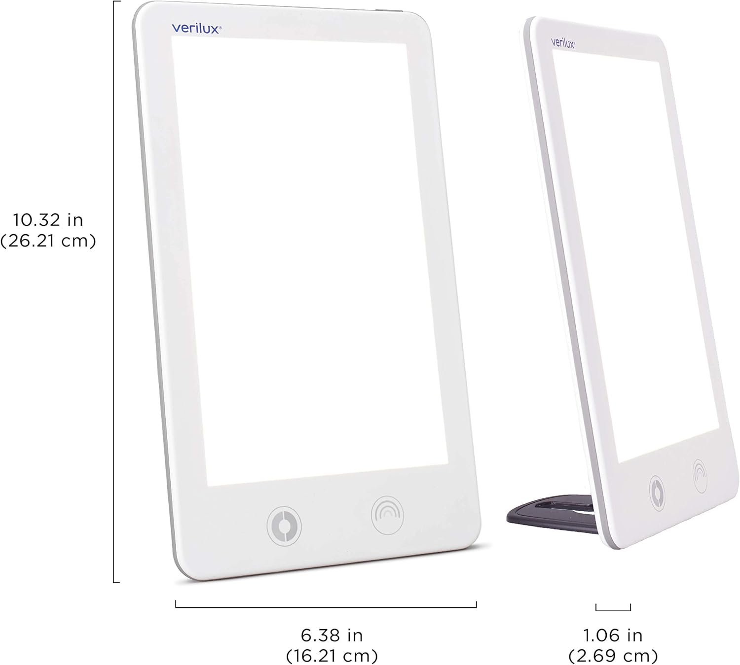 Verilux HappyLight Touch - UV-Free LED Therapy Lamp, Bright White Light with 10,000 Lux, Adjustable Brightness and Color: Health & Personal Care