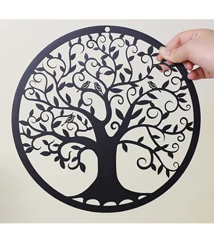 Decoración árbol De La Vida De Madera | Diámetro 20 Cm | Para Colgar En Ventana O Pared