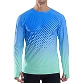 Men's Sun Protection UPF 50+ Shirts Long Sleeve Rash Guard Swim Shirt UV SPF Quick Dry Lightweight Top