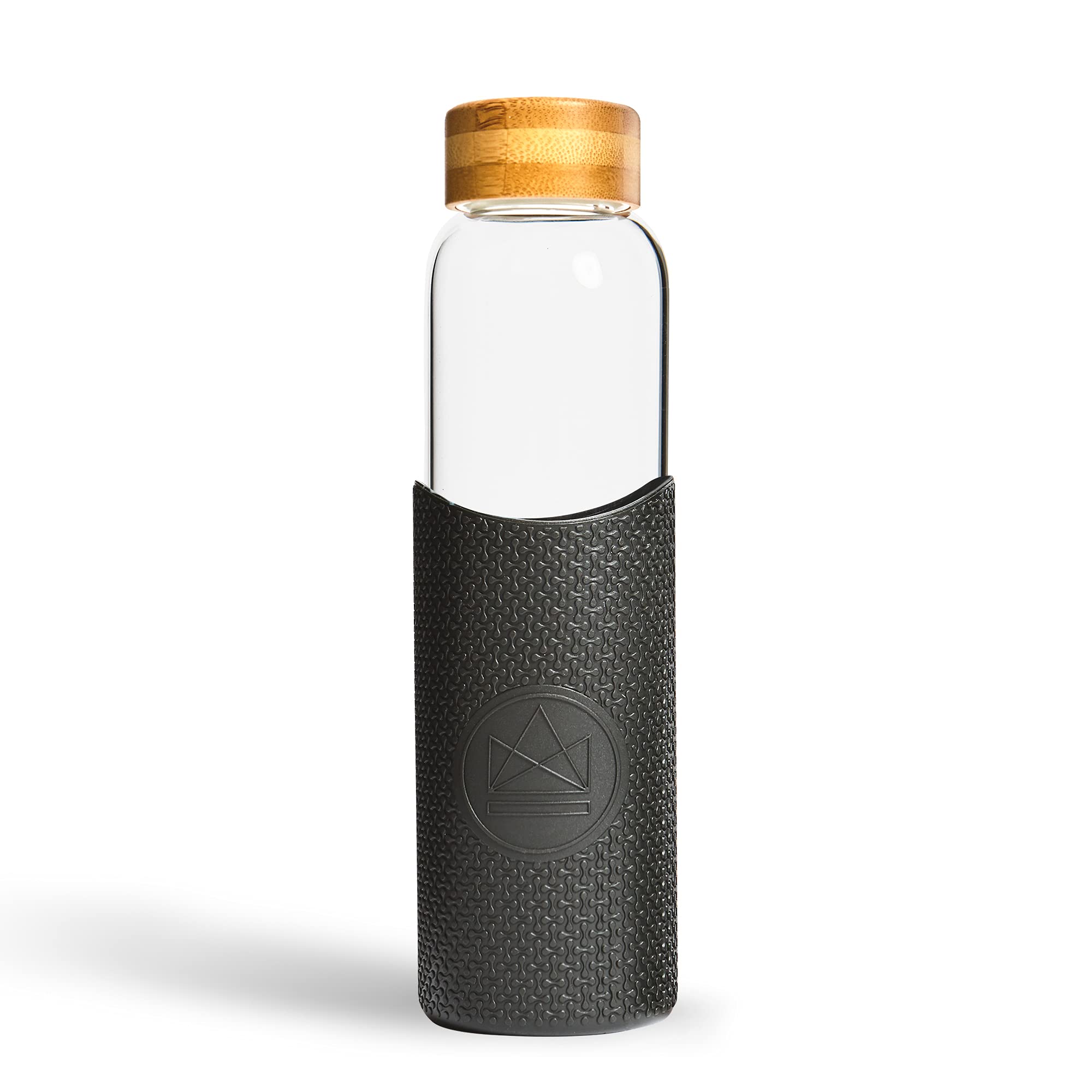 Neon Kactus Glass Water Bottle | Reusable Made with Borosilicate Glass | Travel Water Bottle | For Hot & Cold Drinks | Durable, Leakproof, Non-Slip & Dishwasher-Safe | Rock Star, 550ml — image 1