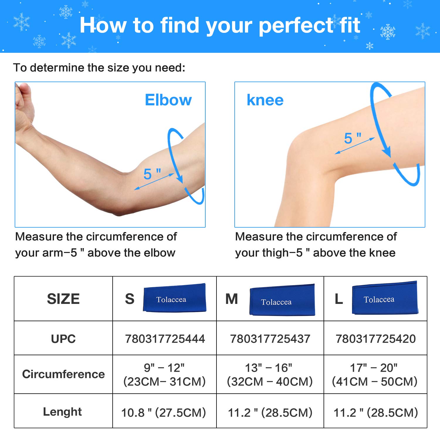 Heiß- und Kältetherapie Flexible Eisbeutel Kalttherapie-Kompressionshülse Wiederverwendbare Gelpackung für Verletzungen Kaltwickel für Knie-, Waden- und Knöchelellenbogen(M)