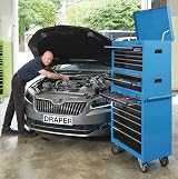 Draper 35746 Five Drawer Tool Storage Chest 26" Blue Workshop Toolbox view 2