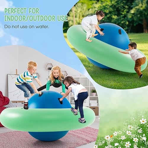 Costzon Inflatable Dome Rocker Bouncer, 88'' Kids Rock and Roll