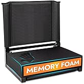 Stadium Seats for Bleachers with Back Support – Extra Wide Memory Foam Bleacher Chair with Cushion, Cup Holder & Strap – Fold